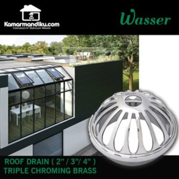 Wasser Roof Drain WRD-030 Saringan Atap Dak Beton Talang ASLI 3 Inch