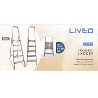 Tangga Aluminium LIVEO Household Ladder 5 steps LV-105