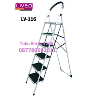 Tangga 1.2 Meter 6 Step LV116 Merk Liveo - Tangga Aluminium