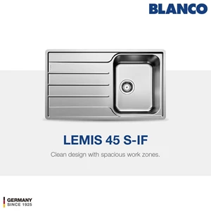BLANCO Lemis 45S-IF Kitchen Sink - Bak Cuci Piring Stainless Steel