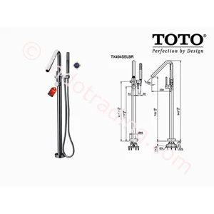 Shower Set  Floor Standing Tx494selbr By Toto