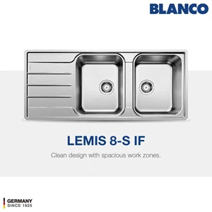 BLANCO Lemis 8S-IF Kitchen Sink - Bak Cuci Piring Stainless Steel