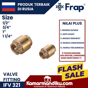 Frap Brass Check Valve with ABS disc IFv.321.07 size 1 1/4 