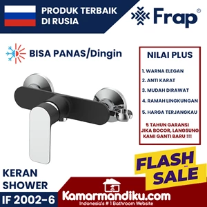 FRAP Kran Shower Mixer PANAS DINGIN IF 2002-6 BLACK anti karat