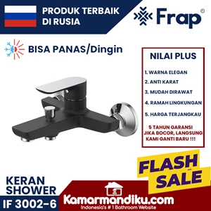 FRAP Keran Shower Mixer PANAS DINGIN IF 3002-6 BLACK garansi 5 tahun