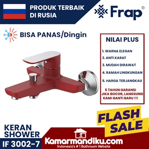FRAP Keran Shower Mixer PANAS DINGIN IF 3002-7 RED garansi 5 tahun