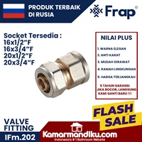 Frap Valve Kuningan / Brass IFm.202 Female Socket 20x3/4