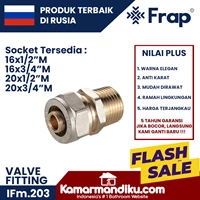 Frap Valve Kuningan / Brass IFm.203 Male Socket 20x1/2