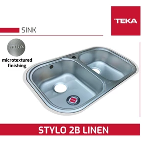 Teka Kitchen Sink Inset Topmount Stylo 2B Linen Bak Cuci Piring