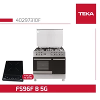 Teka Freestanding Cooker Kompor Gas tanam freestanding FS96F 5G Stainless Steel Free FIC 31T30