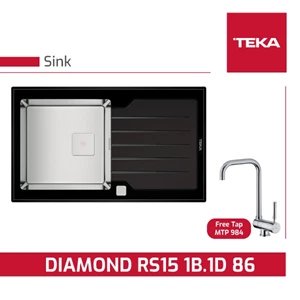 Teka DIAMOND RS15 1B 1D 86 sink Kitchen sink Free Keran
