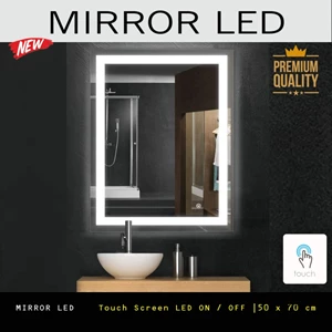Bathroom Mirror With LED Light 50x70 cm - Anti-Fog