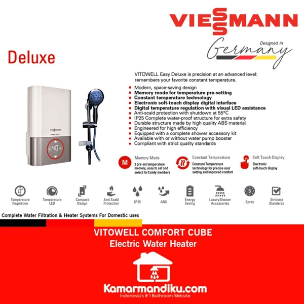 VIESSMANN Water Heater Listrik Pemanas Air Viessmann Vitowell Easy D1 instant