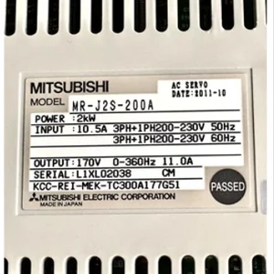 Servo Amplifier. Mitsubishi Melservo. type : MR-J2S-200A