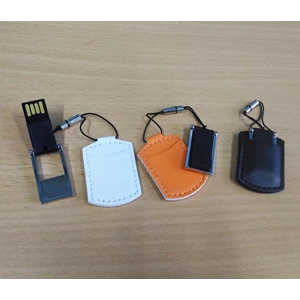 USB FLASH DISK DOMPET  KULIT HITAM PUTIH COKLAT 4 GB 