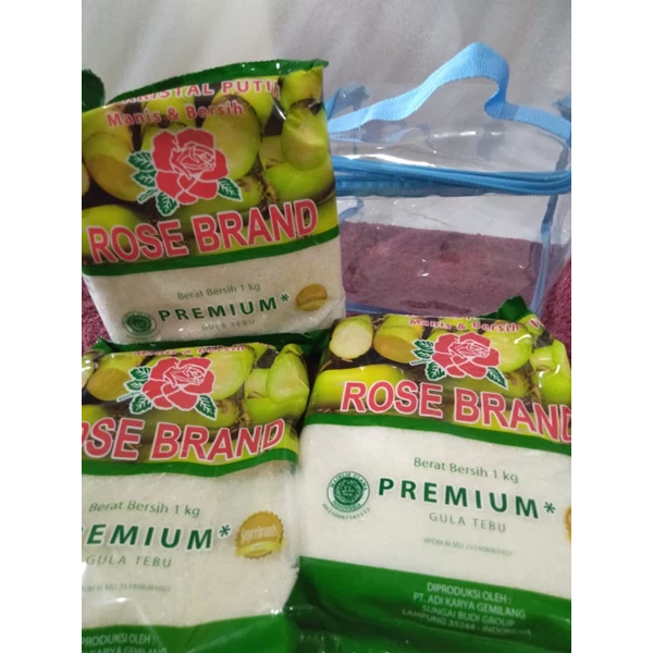Gula Pasir Rose Brand Set 3 kg free Tas Mica