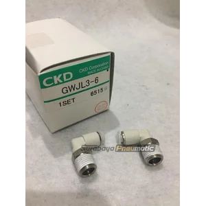 Fitting Pneumatic Tipe GWJL Fitting Elbow Pneumatic Drat male - Brand CKD Jepang