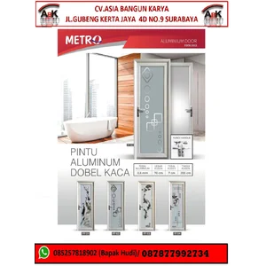 PINTU ALUMINIUM DOUBLE KACA  METRO