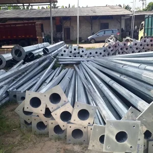 Tiang PJU oktagonal single 7 mtr