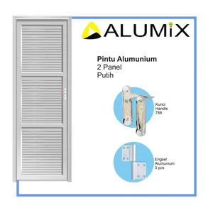 Pintu Aluminium Alumix Putih Coklat