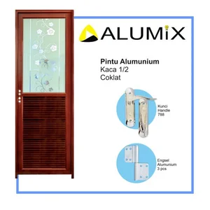 Pintu Aluminium Alumix Putih Coklat