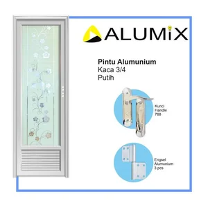 Pintu Aluminium Alumix Putih Coklat