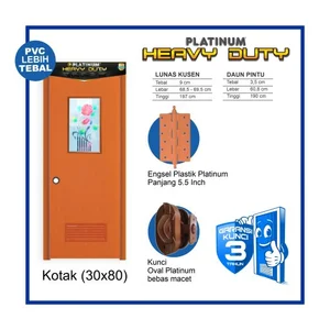 Pintu kamar mandi PVC Platinum Heavy Duty
