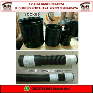 Socket Pipa HDPE Corrugated Perforated