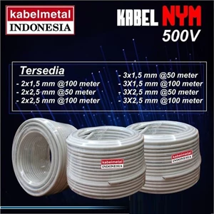 Kabel Metal Indonesia NYM 300/500 Volt Uk 2x1.5 mm