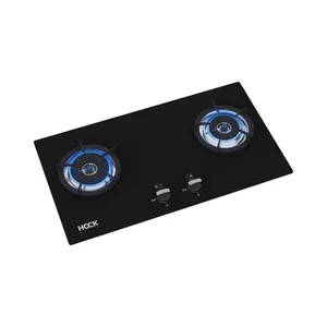 Kompor Gas Tanam Hock 2 Tungku Optima Crystal HB-220 OC