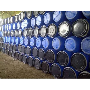 DRUM BIRU PLASTIK TUTUP HITAM 160 LTR