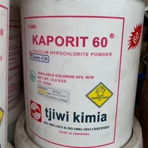 TJIWI KAPORIT 60% POWDER POWDER ONE OF THE DISINFECTANTS FOR SWIMMING POOL 15 KG / VAT