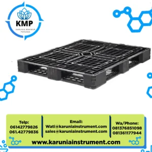 Pallet Plastik Hitam Kuat Menahan Beban Berat - 110x110x15 cm