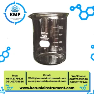 Gelas Beker Iwaki Bentuk Rendah 500 mL – Low Form Beaker (Industrial Lab)