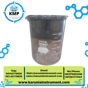 Beaker Plastik Iwaki 500 mL Tanpa Handle - Standar Laboratorium