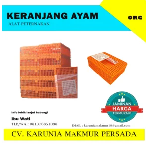 Keranjang ayam / kelinci plastik orange
