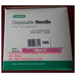 JARUM SUNTIK  DISPOSABLE 18G ONEMED 