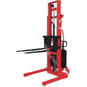 Light Duty Semi Electric Stacker With Fixed Fork