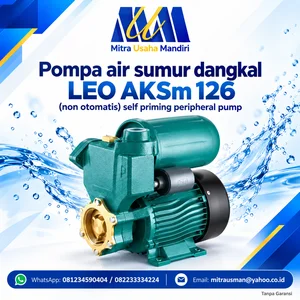 Pompa air sumur dangkal LEO AKSm 126 (non otomatis) self priming peripheral pump