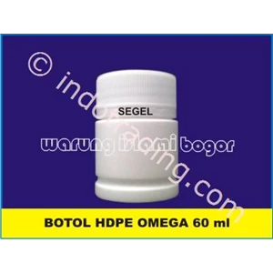  Botol Plastik Pro Round Omega Hdpe 60Ml Tutup Segel Isi 30 Kapsul