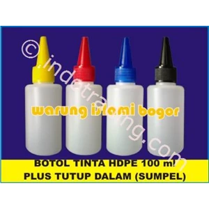 Hdpe Bottles Of 100 Ml Ink Close Cones With Inner Plug
