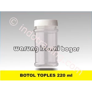Toples Jar Plastik Tinggi Ukuran Mini 220Ml Untuk Kemasan Selay Manisan Gula Obat Herbal 