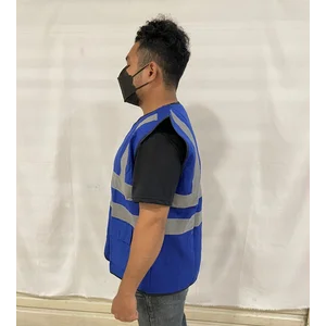 rompi drill 2 kantong biru