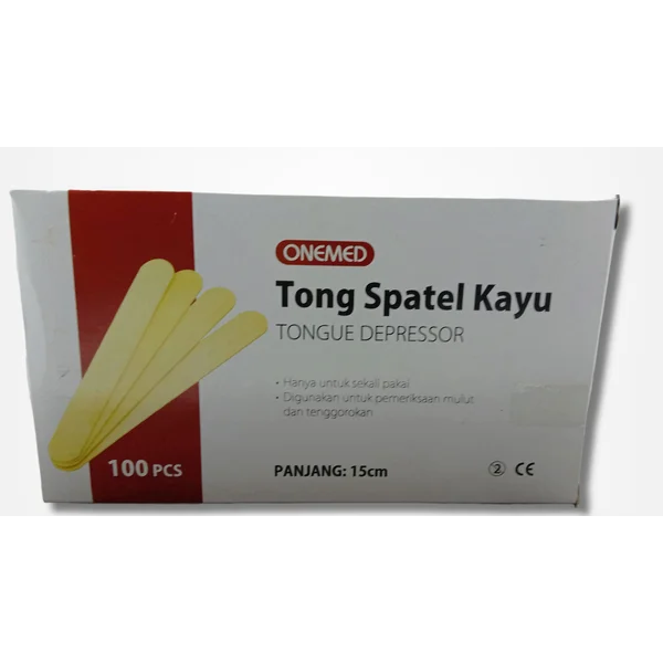 Tong Spatel Kayu Onemed Alat Periksa Mulut&Tenggorokan