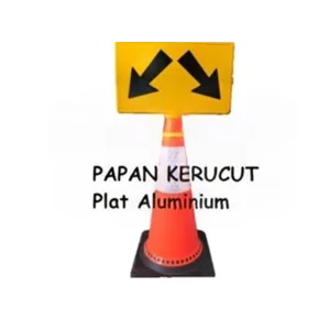Rambu sign reflective untuk kerucut