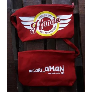 Pouch Dompet bahan kanvas dan blacu