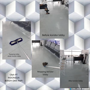 Cleaning service koridor lobby Fashlab klinik & laboratorium Tendean