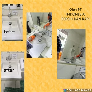 Cleaning service Progres cermin toilet ruang tunggu PCR Di Tendean jkt