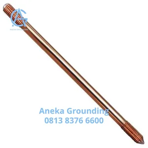 Earth Rod Copper Bonded Sectional Dia. Rod 12.5 mm Length 1200 mm Thread Dia. 9/16"