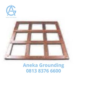 Copper Earthing Plate Grounding Plate Lattice Size 900x900 mm Copper Tape Size 25x2 mm